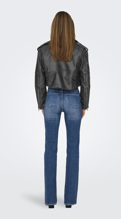 Produktbild Only Bandkragen Ärmelbündchen mit Reissverschluss Bikerjacke Bikerjacke (XL)