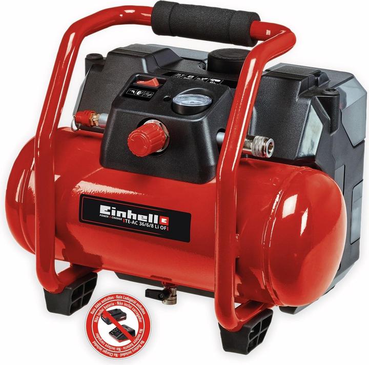 Immagine prodotto Einhell TE-AC 36/6/8 Li OF Set (8 bar, 6 l)