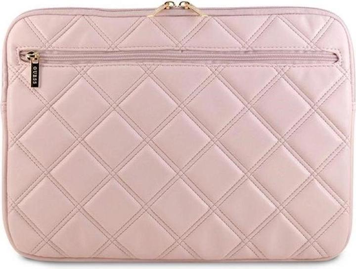 Image du produit Guess Manchon GUCS14ZPSQSSGP 14" różowy/pink Quilted 4G (14")