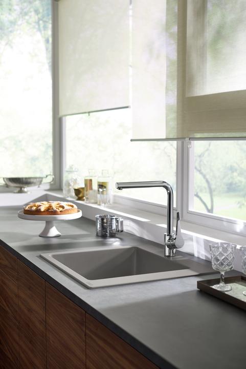 Actual product image hansgrohe HG fitted sink 450 S510-F450 concrete grey (Fitted sink, 51 cm, 56 cm)