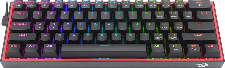 Actual product image Redragon Klawiatura K617 Fizz Red switch (K617-RGB) (US, Cable)
