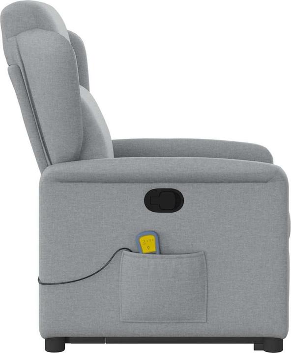 Actual product image VidaXL Massage chair with stand-up aid Light grey fabric