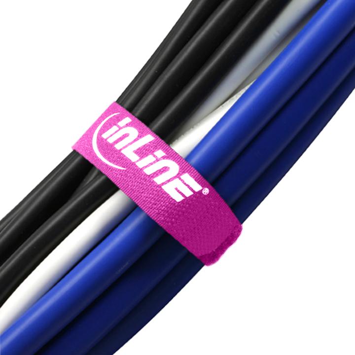 Image du produit InLine Collier de serrage 20 mm (Serre-câbles velcro, 200 mm, 10 pcs)