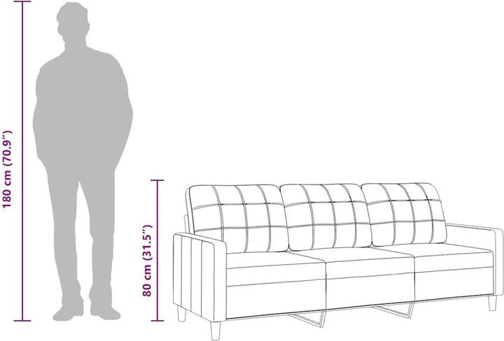 Produktbild vidaXL 3-Sitzer-Sofa (3-Sitzer)