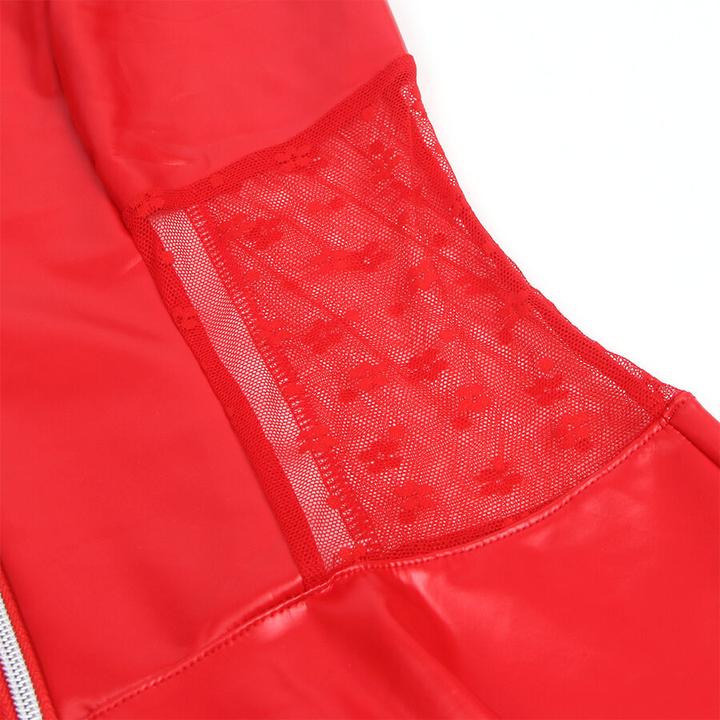 Immagine prodotto Subblime - 957728 ABITO IN PELLE CON ZIP IN PIZZO ROSSO S/M (S, M)
