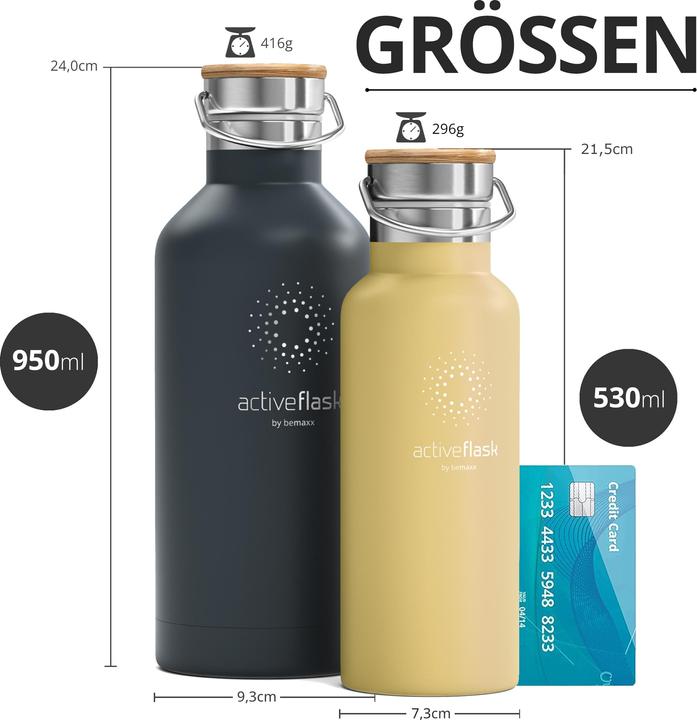 Produktbild BeMaxx Active Flask Trinkflasche SMB, 950ml (0.95 l)