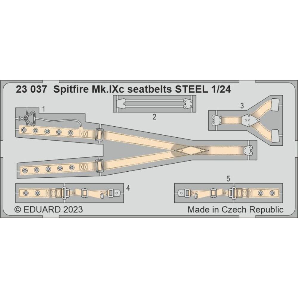 Eduard Spitfire Mk.IXc seatbelts STEEL 1/24 AIRFIX
