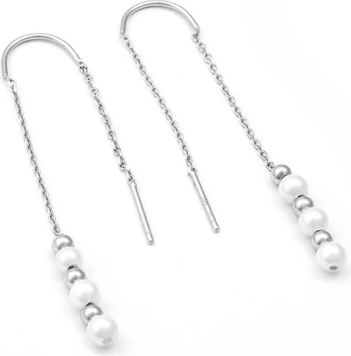 Immagine prodotto Beneto Eleganti orecchini lunghi in argento con perla AGUV2216