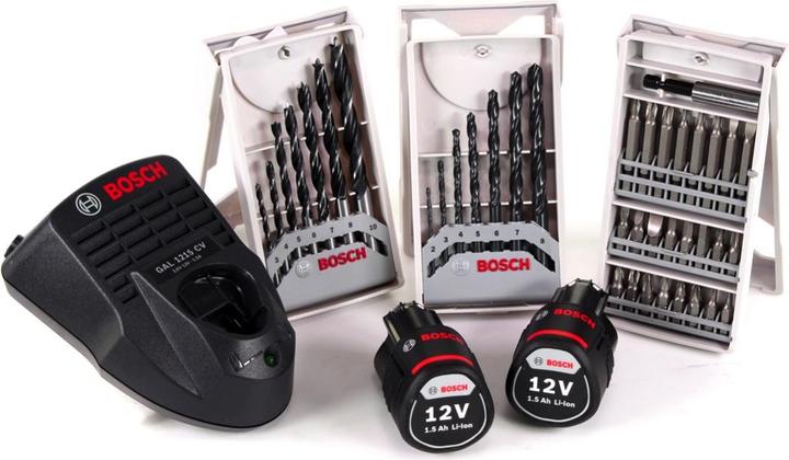 Actual product image Bosch Professional GSR 12V-15 incl. 39-pcs. set (Rechargeable battery operated)