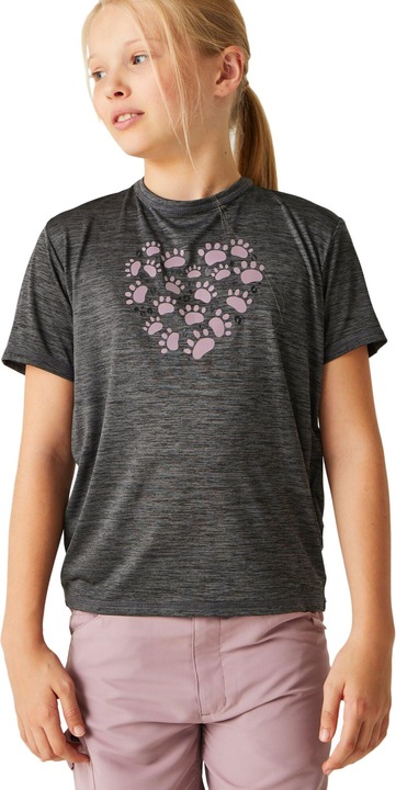 Actual product image Regatta Childrens/Kids Alvardo VIII Paw Print Marl T-Shirt (164)