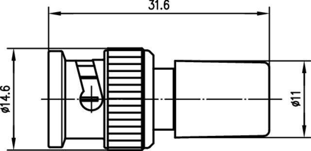 Actual product image Telegärtner J01006A1373 BNC 93Ohm coaxial connector (93 dB, Antenna cable)