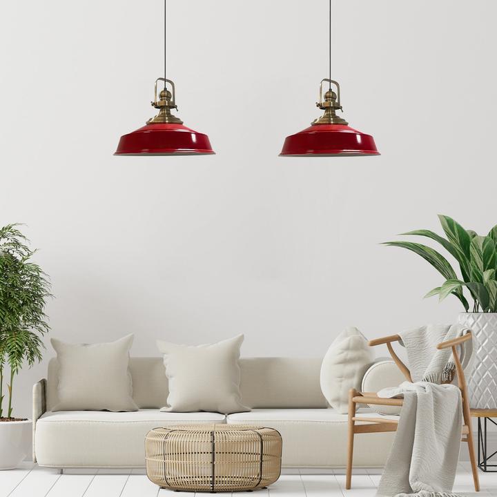 Productafbeelding Bamyum Asletl Pendelleuchte Rot x2 Flamme (E27)