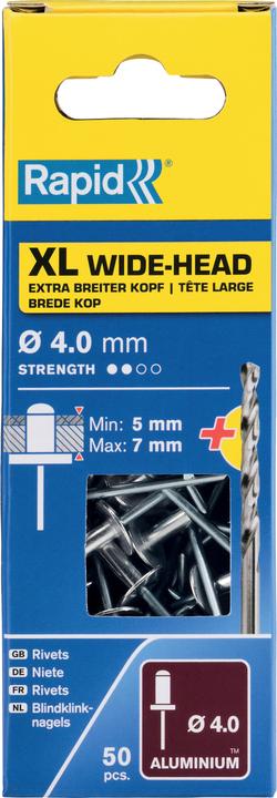 Actual product image Rapid XL blind rivet Ø 4.0 x 10 mm