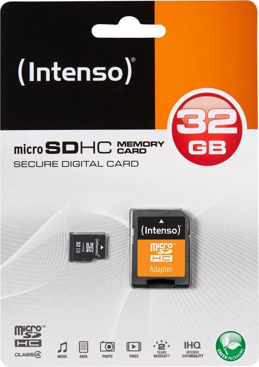 Image du produit Intenso microSD classe 4 (32 Go, microSDHC)