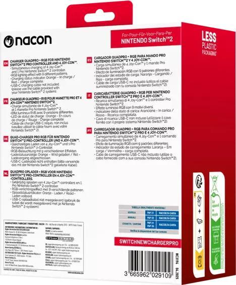 Produktbild Bigben Ricarica 2 Joycon e 1 Controller PRO Switch 2 Big Ben (Switch 2)