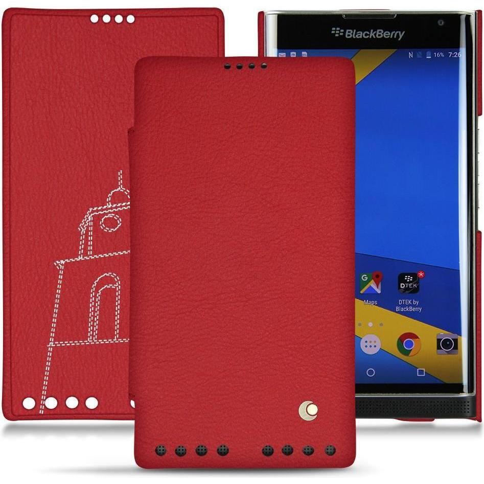Thumbnail - Noreve Lederschutzhülle horizontal (Blackberry Priv), Smartphone Hülle, Rot
