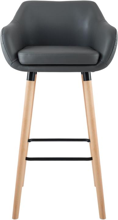 Produktbild CLP Barhocker Grant Kunstleder, grau