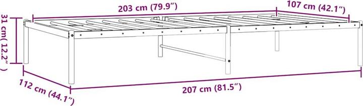 Image du produit vidaXL Bettgestell (107 x 203 cm)