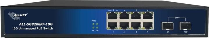 Produktbild Allnet switch unmanaged all-sg8208pf-10g 2 x sfp+ 8 x rj45 fanless (8 Ports)
