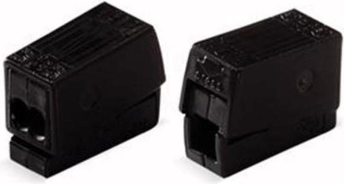 Produktbild Wago Leuchtenklemme - 2 Eingänge - Schwarz