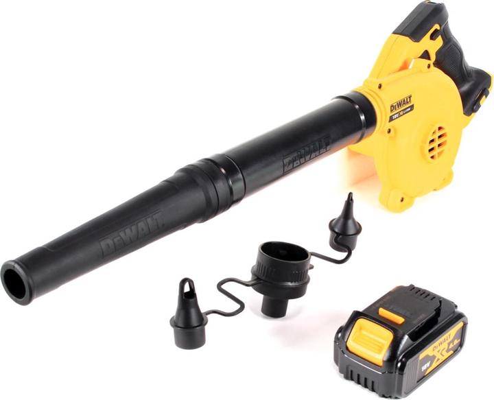 Produktbild DeWalt DCV 100 N 18 V Akku Gebläse / Laubbläser + 1 x DCB 182 4,0 Ah Akku - ohne Koffer, ohne Lader (Akkubetrieb, Laubsauger)
