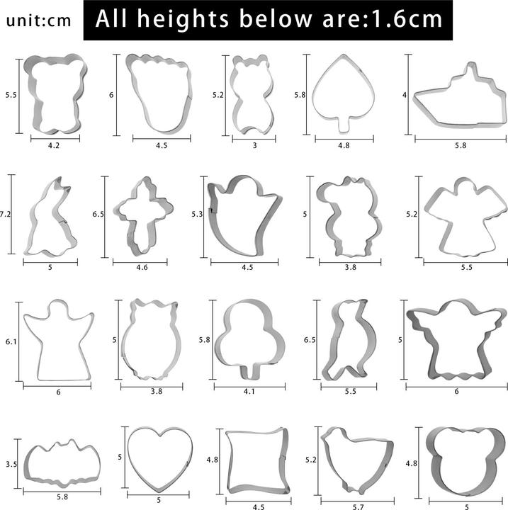Actual product image Intirilife 20-piece Cookie Cutter Set