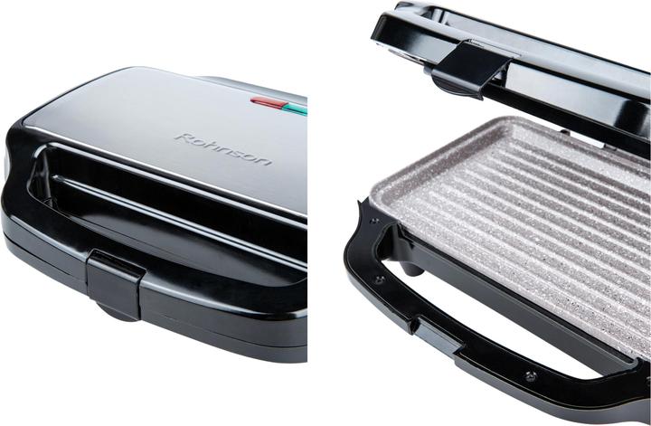 Actual product image Rohnson R-2751 Sandwich Toaster, Satin Steel