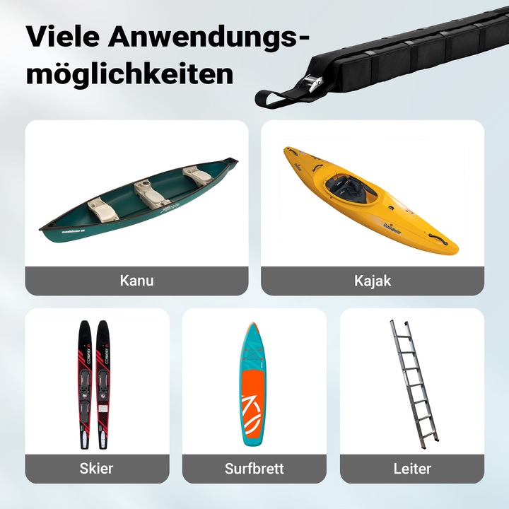 Produktbild Wiltec Dachgepäckträger 113x10x8cm Auto 75kg Dachträger Gepäckträger Kanu Kajak