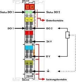 Actual product image Wago Digital I/O module DC Series 750 18-31.2V 750-502