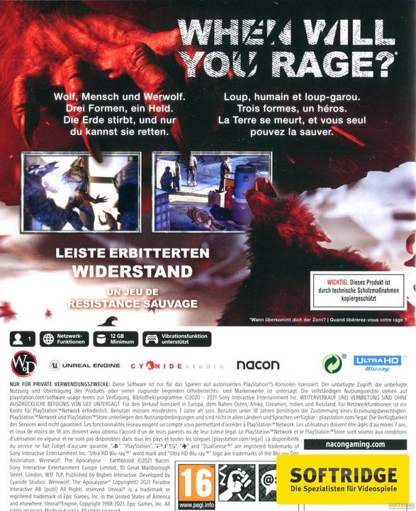 Immagine prodotto Nacon Gaming Werewolf: The Apocalypse - Earthblood (PS5, DE, FR)