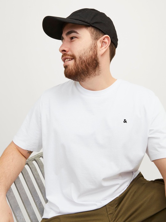 Actual product image Jack & Jones Solid colour plus size T-shirt (4XL)