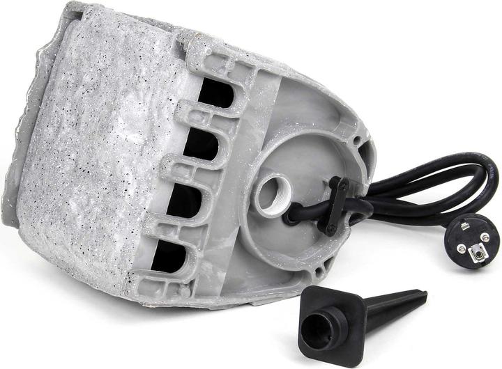Image du produit Wiltec Prise de jardin quadruple Aspect pierre IP44, Prise extérieure avec deux Interrupteurs, Câble 1,5 m