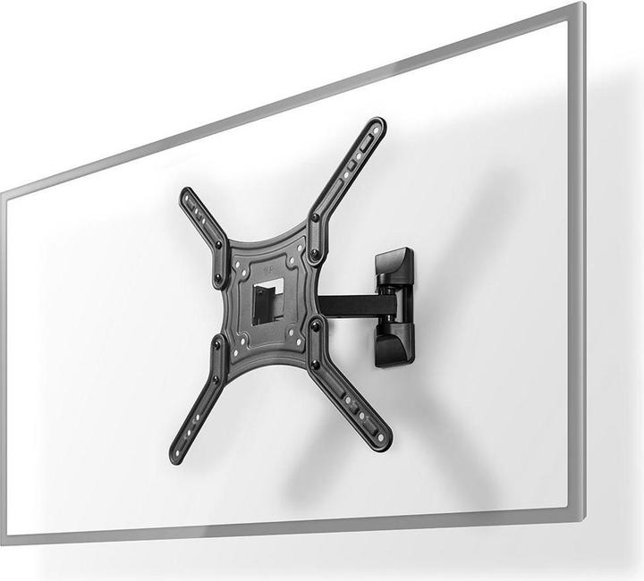 Nedis Vollbewegliche-TV-Wandhalterung - 23-55 " - 30 kg - 67 mm - Kippbar - Drehbar - Stahl / Kunsts (Wand, 55", 30 kg)