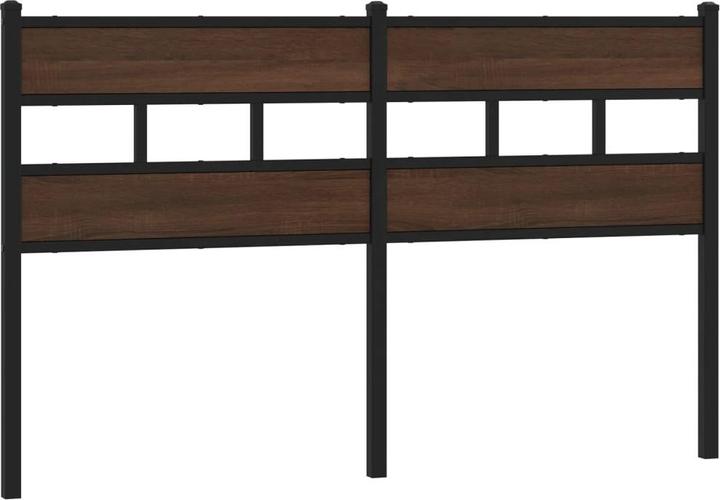 Actual product image vidaXL Headboard Bed headboard Brown oak-look steel Wood-based material