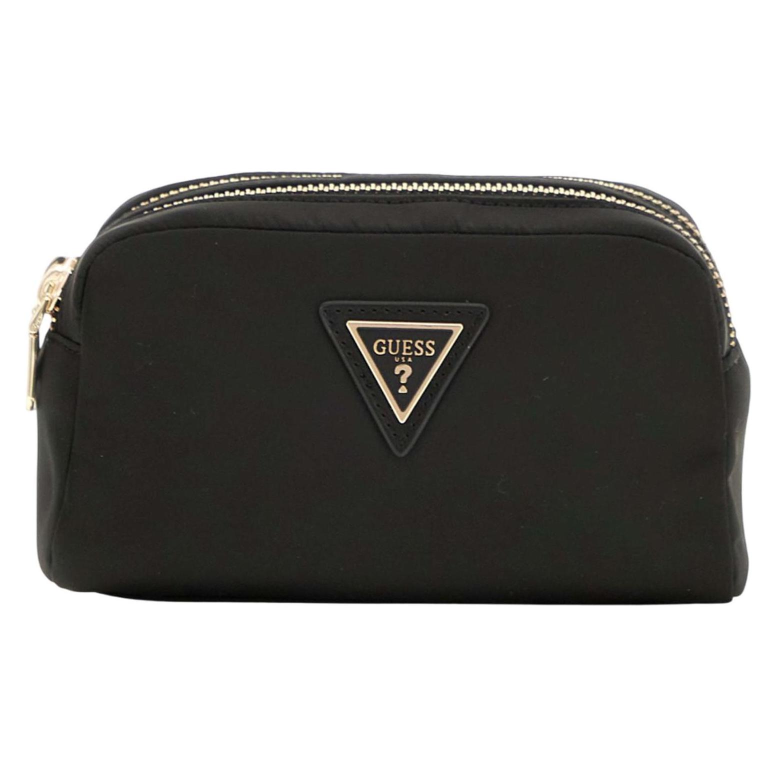 Guess, Necessaire, Double Zip Dames Toilettas - Zwart - PW7510-P5173, Schwarz
