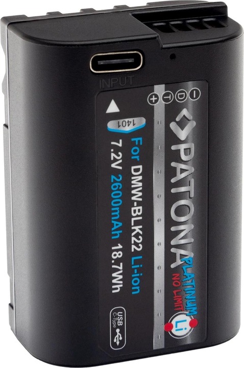 Actual product image Patona DMW-BLK22 (Rechargeable battery)