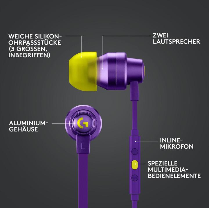 Produktbild Logitech G G333 - LILA - 3,5 mm - EMEA (Kabelgebunden)