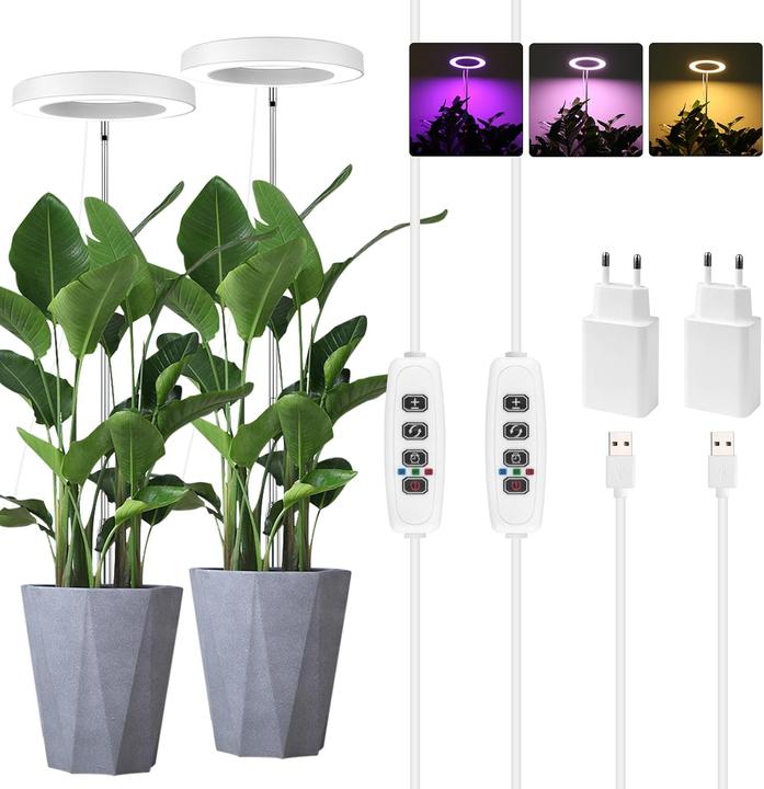 Sondico 2er-Set LED-Vollspektrum-Pflanzenlampe (LED, 5 V)