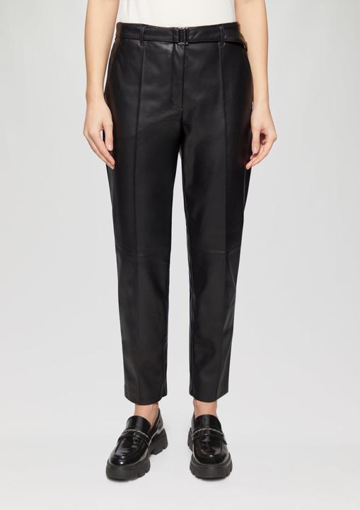 Produktbild S.Oliver Hose Relaxte Cigarette Pants aus Kunstleder mit Gürtel (42)