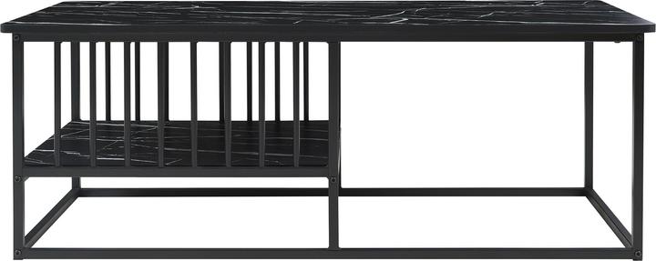 Produktbild En.Casa Couchtisch Raukurg 120x60x44 cm Marmoroptik, schwarz