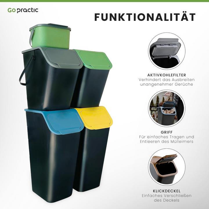 Actual product image Go Practic 5er-Pack Mülltrennsystem (124.50 l)