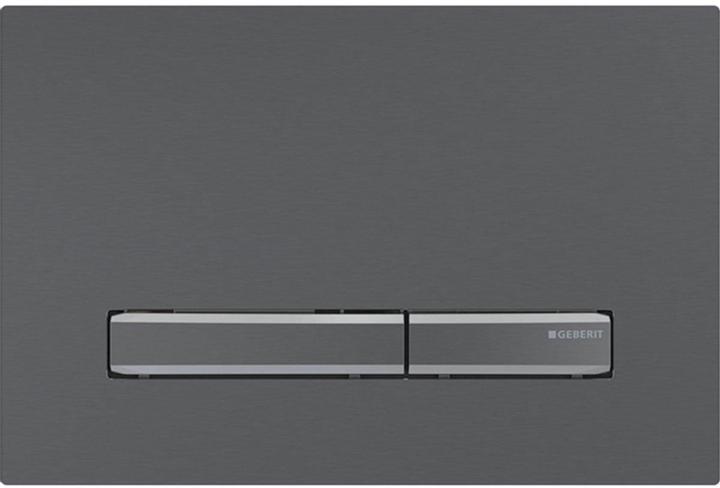 Geberit actuation plate Sigma50, for 2-flush, metal color black chrome