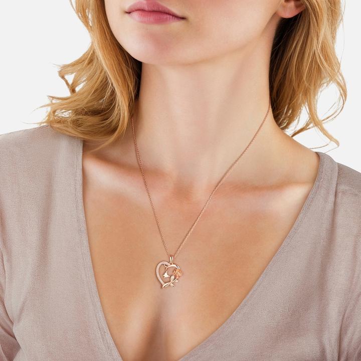 Immagine prodotto Rafaela Donata Collana da donna cuore/farfalla/rosa - 36634 (Argento)