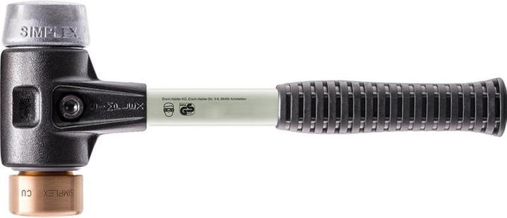 Actual product image Halder Soft faced hammer SIMPLEX length 300 mm head dm 30 mm hard fibreglass, cast steel copper/soft met... (590 g)