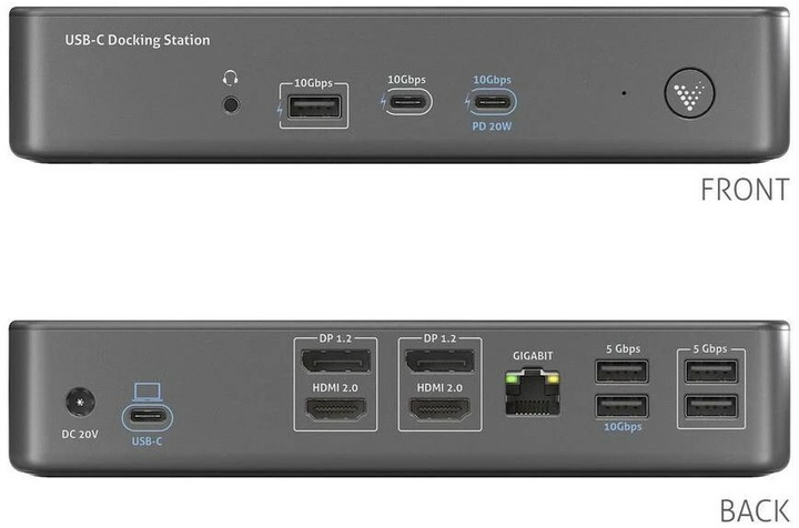 Image du produit Purelink Vuelogic Display Link Dock USB 3.2 Gen2 100W 10Gbp (USB-C, 14 Ports)
