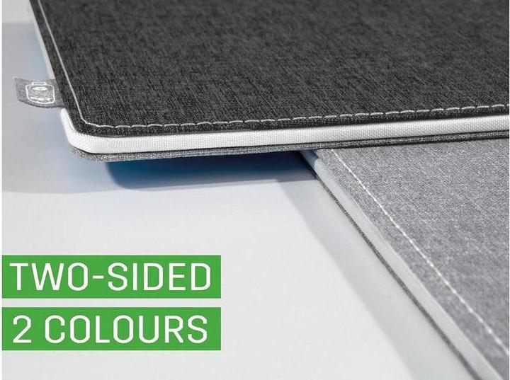 Image du produit Sigel Sous-main Eyestyle, gris clair-noir, couche intermédiaire et coutures blanches, PET recyclé, PP recy (60 x 45 cm)