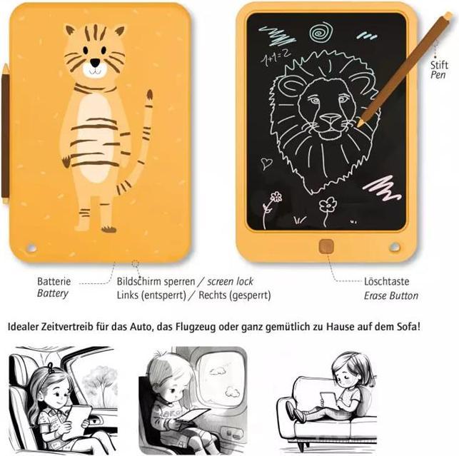 Image du produit Lutz Mauder TapirElla Tiger-Pad, LCD Ardoise magique pour enfants)