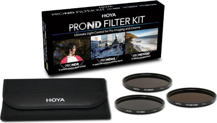 Produktbild Hoya PRO ND Filter Kit 8/64/1000 Filterset (58 mm, ND- / Graufilter)