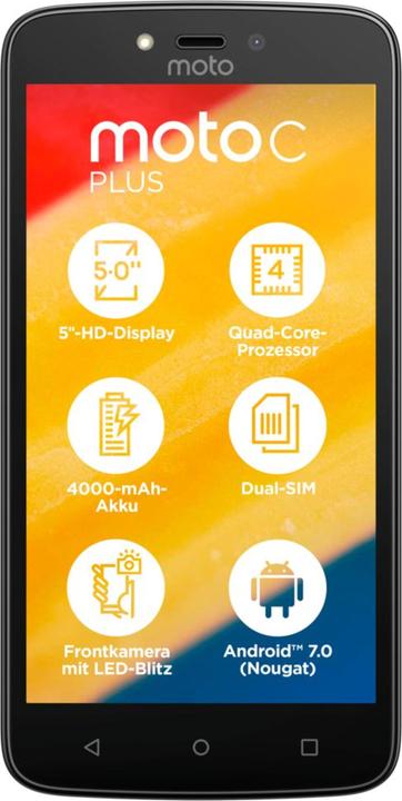 Immagine prodotto Motorola Moto C Plus (16 GB, Nero stellato, 5", Doppia SIM Ibrida, 4G)