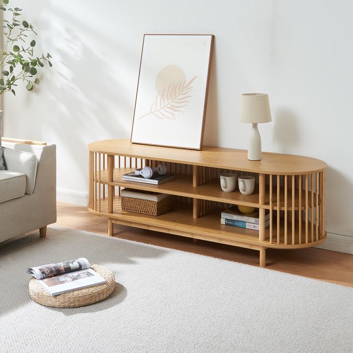 Immagine prodotto En.Casa Fernsehtisch Jarvenpaa 150x48x50 cm Bambus